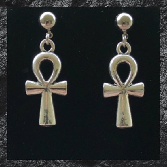 🔴Sale ! Ankh egyptian cross key of life earrings - Picture 7 of 10